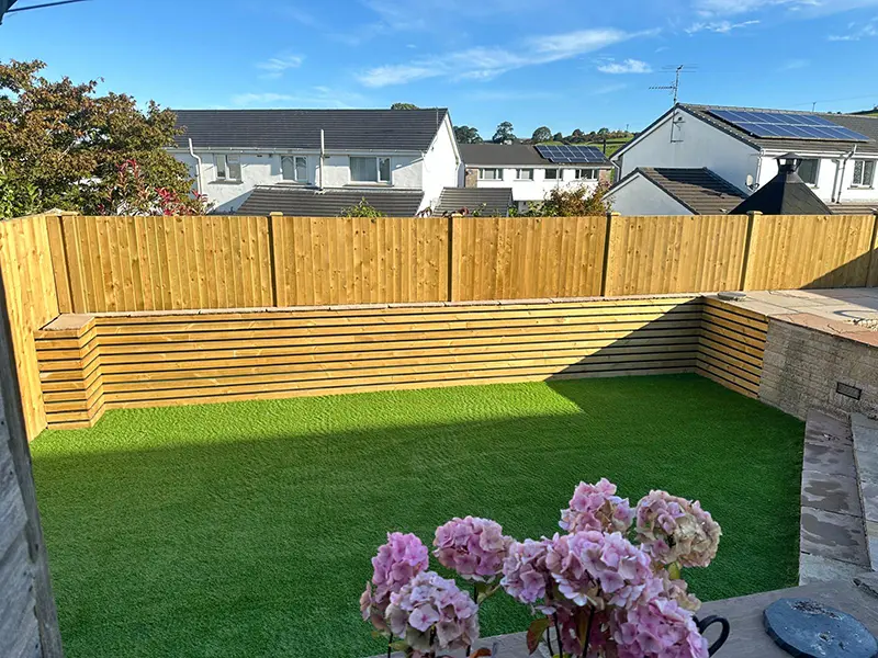 landscaped garden with patio project completed by JH Landscaping in Kendal and the Lake District