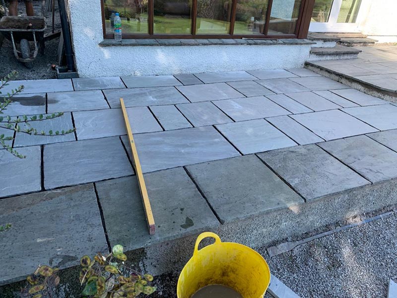 porcelain patio installation in Kendal and Cumbria by JH Landscaping