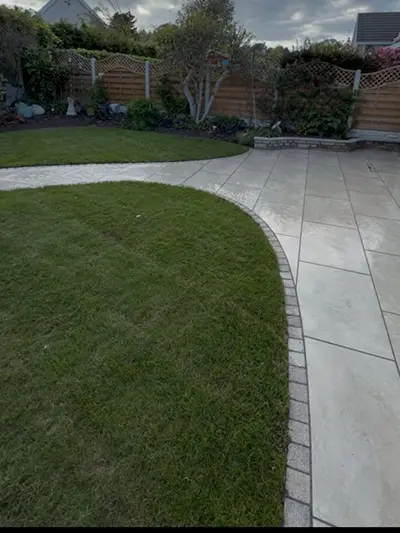 landscaped garden with patio project completed by JH Landscaping in Kendal and the Lake District