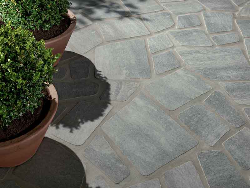 natural stone patio installation in the South Lakes