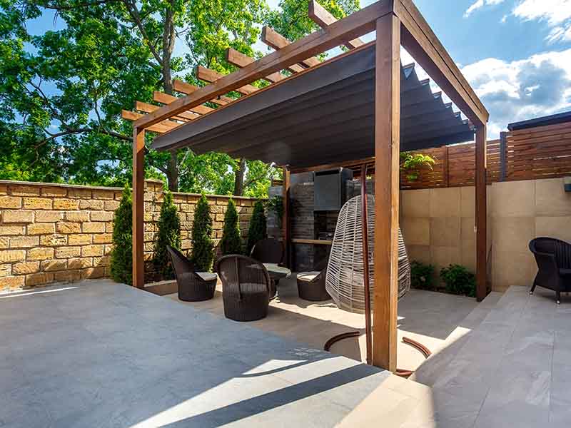 hot tub pergolas and covered seating areas in Kendal