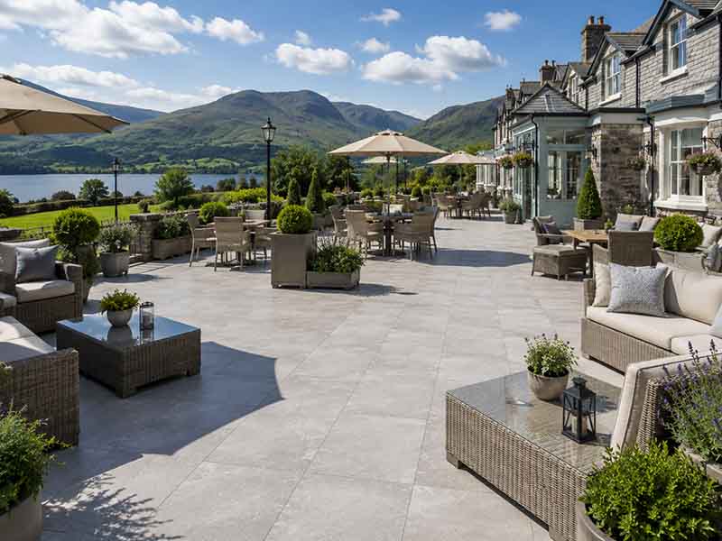 commercial porcelain paving for hospitality properties in Cumbria