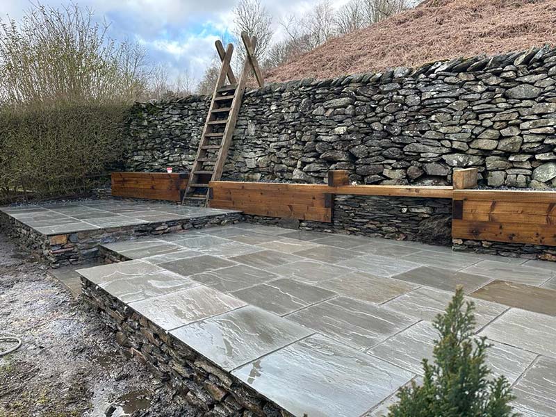 Jh Landscapes Kendall Raised Patio Area